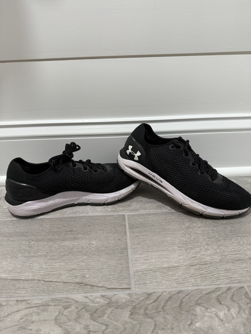Under Armour Black and White Trainer Sneakers